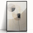 Framed abstract minimalist wall art featuring a sleek black design, displayed from a frontal perspective, ideal for modern home decor. Perfect for adding a touch of elegance to any interior space.