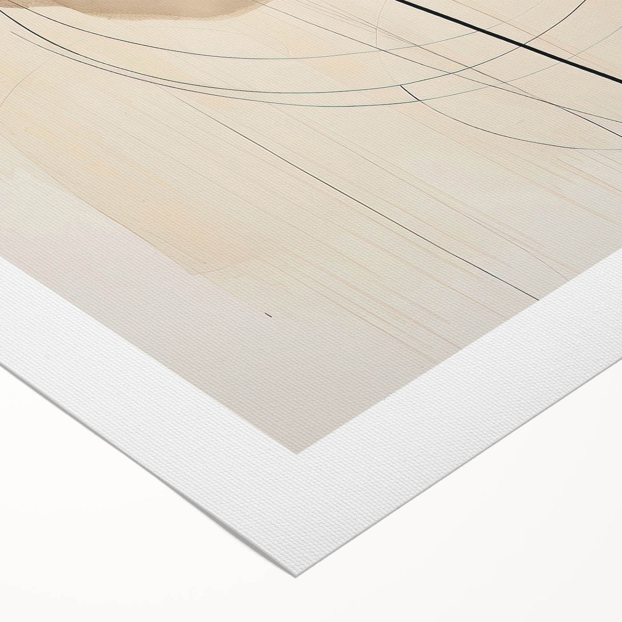 Rolled canvas showcasing an abstract minimalist wall art design, featuring soft earth tones and geometric shapes, elegantly packaged in a protective cardboard tube. Ideal for modern home decor.