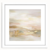 Colorful Abstract Wall Art – Blush and Gold Soft Modern Canvas