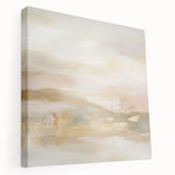 Colorful Abstract Wall Art – Blush and Gold Soft Modern Canvas