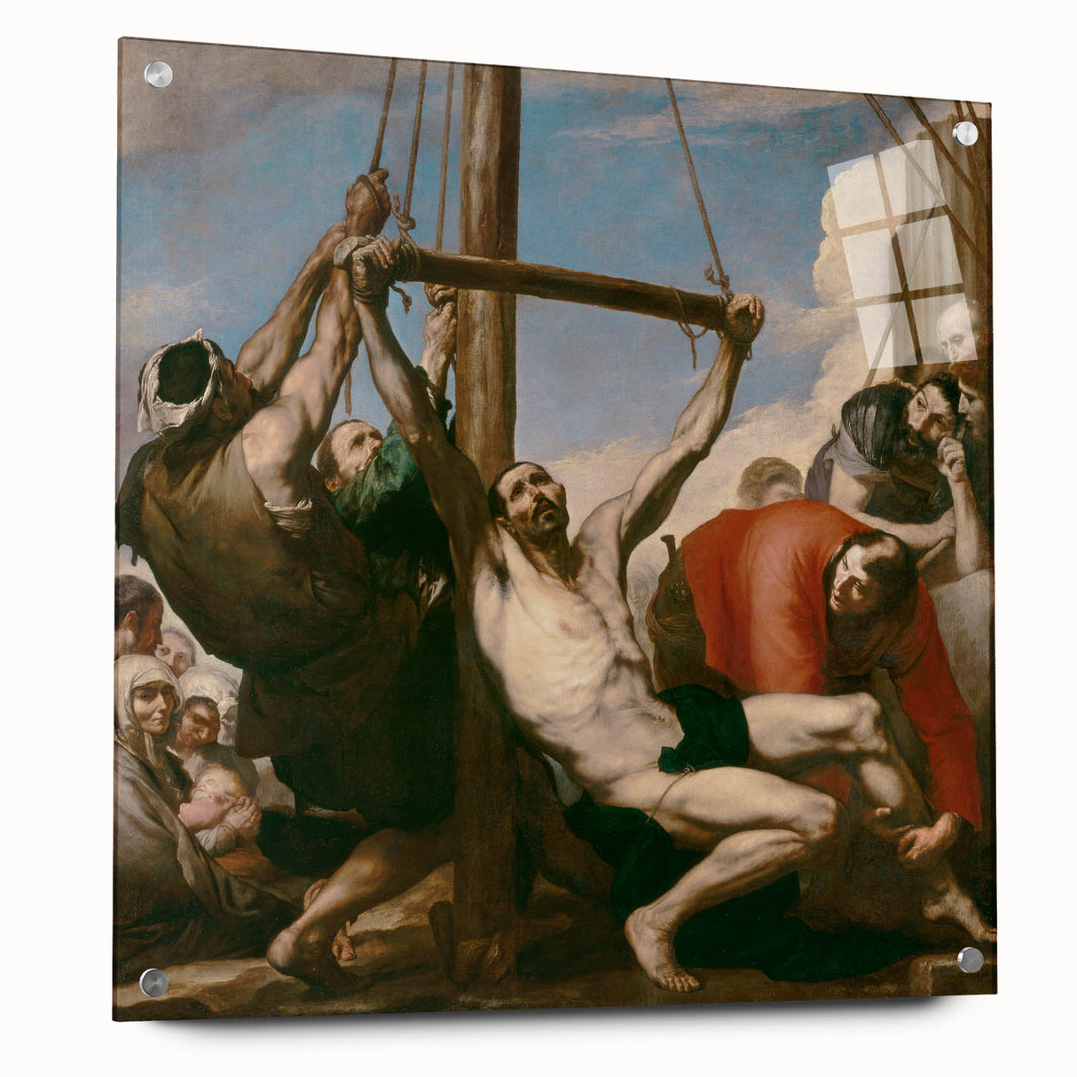 Baroque Religious Art - The Raising of the Cross Wall Art Print