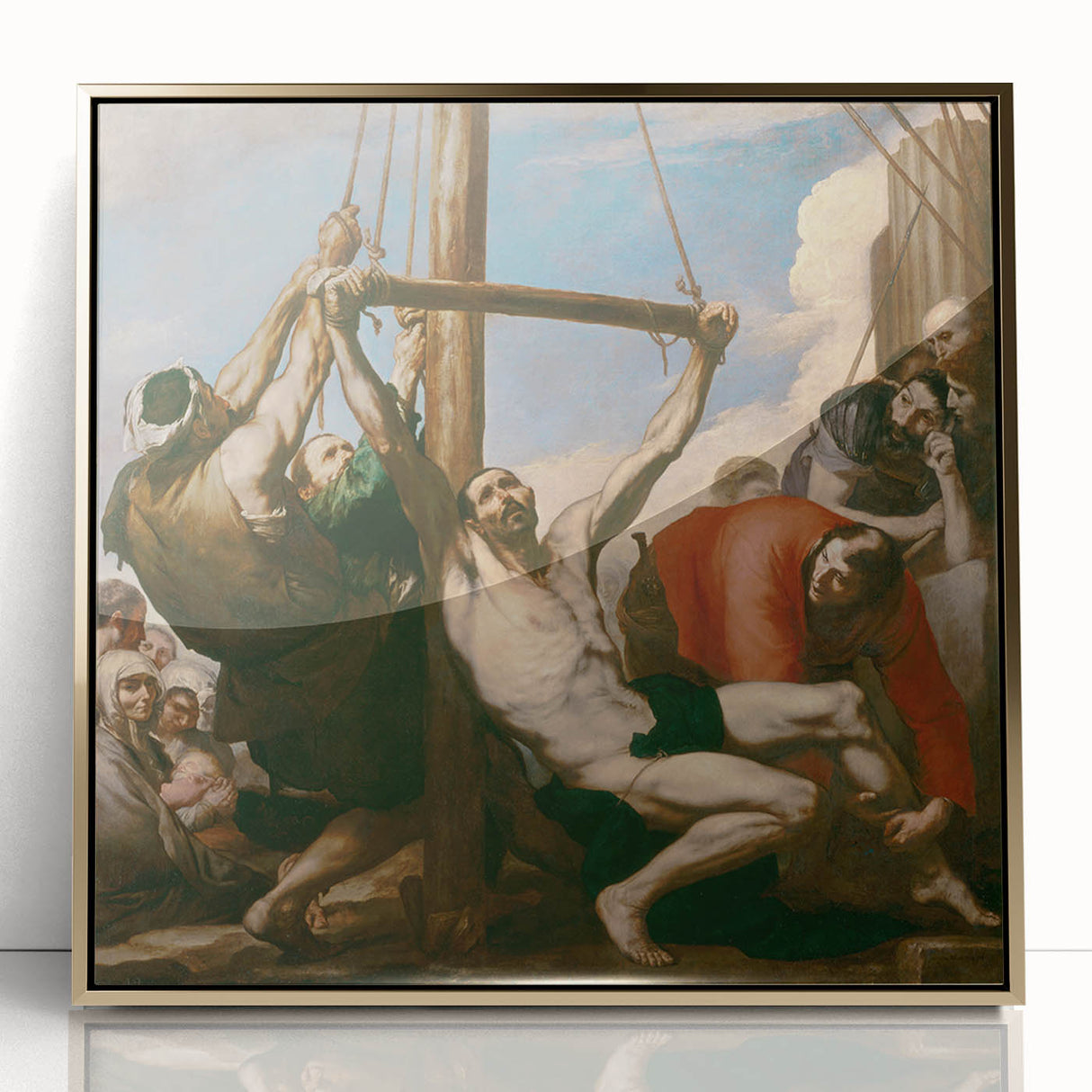 Baroque Religious Art - The Raising of the Cross Wall Art Print