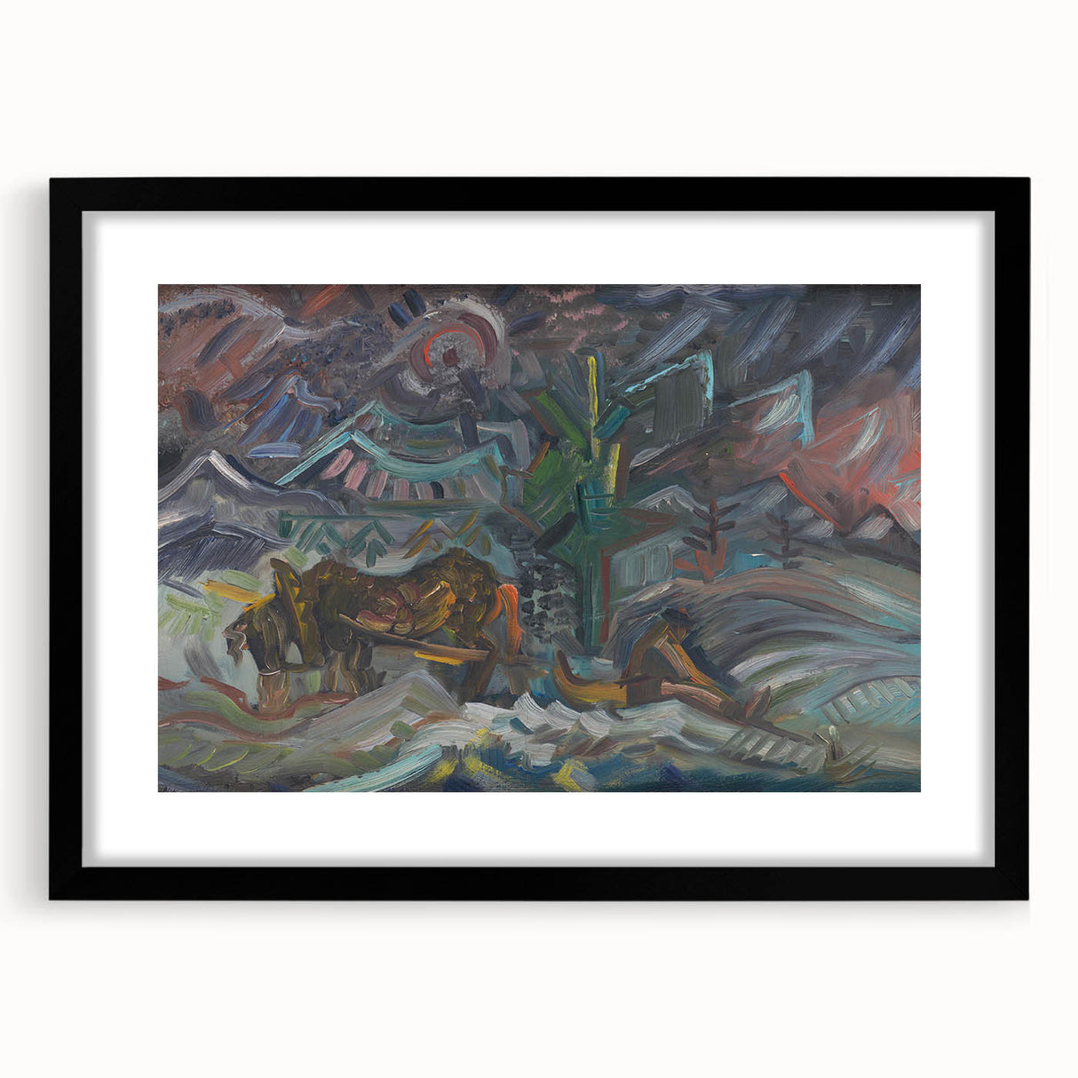 Expressionist Art - Resting Farmers by Arnold Peter Weisz-Kubínčan