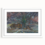 Expressionist Art - Resting Farmers by Arnold Peter Weisz-Kubínčan