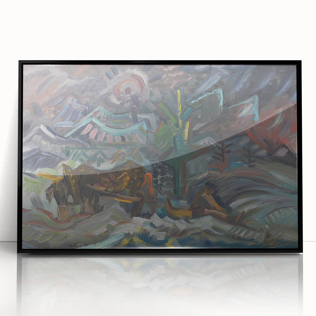 Expressionist Art - Resting Farmers by Arnold Peter Weisz-Kubínčan
