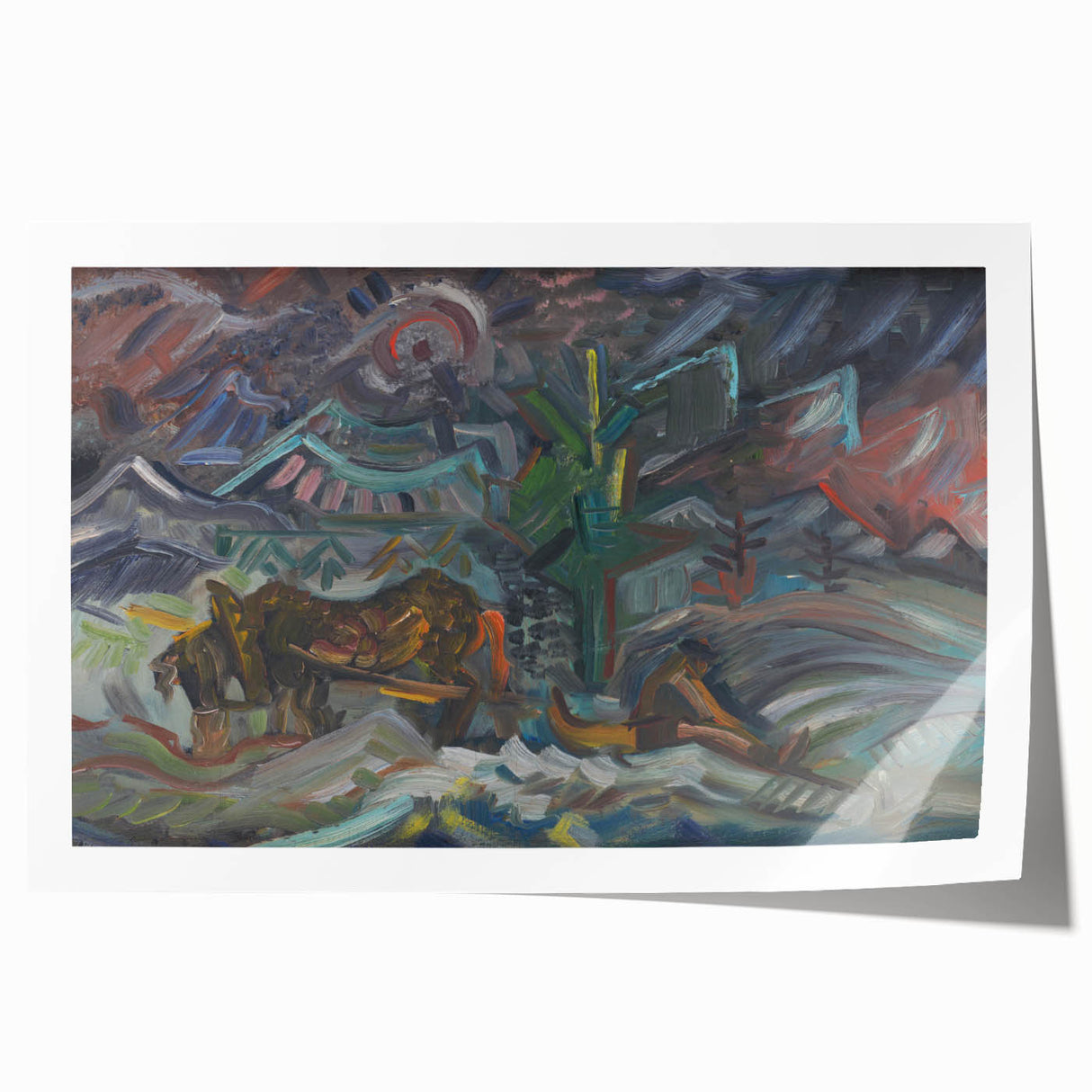 Expressionist Art - Resting Farmers by Arnold Peter Weisz-Kubínčan