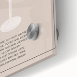 Large abstract wall art featuring swirling blue and gray tones on acrylic glass, ideal for dining room ambiance.