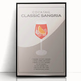 Large abstract wall art depicting food and drinks in mid-century modernist style on a framed black acrylic.