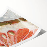 Extra large wall art featuring line art flowers in black on a white background, ideal for large living room wall decor.