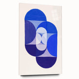 Geometric Blue Abstract Wall Art - Modern Minimalist Decor for Home