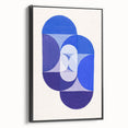 Geometric Blue Abstract Wall Art - Modern Minimalist Decor for Home