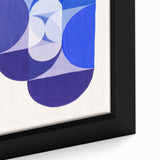 Geometric Blue Abstract Wall Art - Modern Minimalist Decor for Home