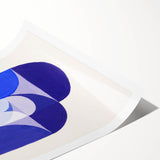 Geometric Blue Abstract Wall Art - Modern Minimalist Decor for Home