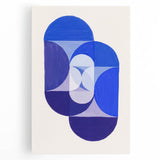 Geometric Blue Abstract Wall Art - Modern Minimalist Decor for Home