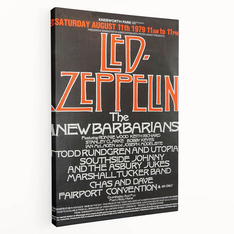 Led Zeppelin Knebworth 1979 Poster | Retro Music Wall Art