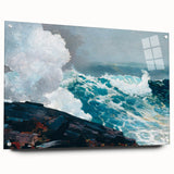 Realism Art Print - Northeaster by Winslow Homer, Ocean Waves Scene
