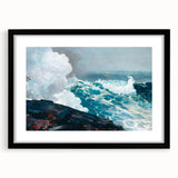 Realism Art Print - Northeaster by Winslow Homer, Ocean Waves Scene