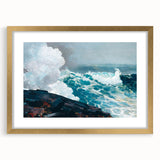 Realism Art Print - Northeaster by Winslow Homer, Ocean Waves Scene