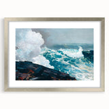 Realism Art Print - Northeaster by Winslow Homer, Ocean Waves Scene
