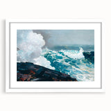 Realism Art Print - Northeaster by Winslow Homer, Ocean Waves Scene