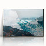 Realism Art Print - Northeaster by Winslow Homer, Ocean Waves Scene