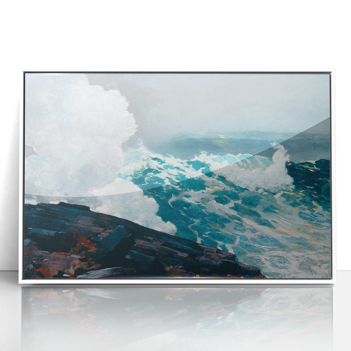 Realism Art Print - Northeaster by Winslow Homer, Ocean Waves Scene