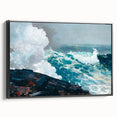 Realism Art Print - Northeaster by Winslow Homer, Ocean Waves Scene