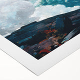 Realism Art Print - Northeaster by Winslow Homer, Ocean Waves Scene