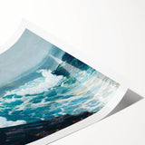 Realism Art Print - Northeaster by Winslow Homer, Ocean Waves Scene