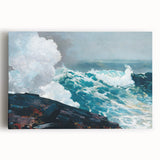 Realism Art Print - Northeaster by Winslow Homer, Ocean Waves Scene