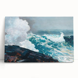 Realism Art Print - Northeaster by Winslow Homer, Ocean Waves Scene