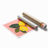 Funny Lemon Girls Room Wall Art – Kids Room Art Print
