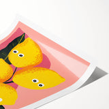 Funny Lemon Girls Room Wall Art – Kids Room Art Print
