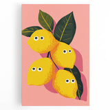 Funny Lemon Girls Room Wall Art – Kids Room Art Print