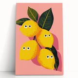 Funny Lemon Girls Room Wall Art – Kids Room Art Print