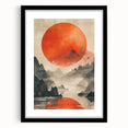 Majestic Red Sun - Contemporary Dining Room Wall Art