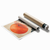 Majestic Red Sun - Contemporary Dining Room Wall Art