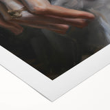 Abstract figurative art print on rolled canvas showcasing vibrant colors and dynamic shapes, perfect for modern home decor. Packaged securely in a cardboard tube.