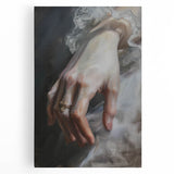 Abstract figurative stretched canvas artwork showcasing vibrant colors and dynamic shapes, perfect for adding a modern touch to home decor. Ideal for art enthusiasts and interior designers.