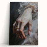 Vibrant abstract figurative stretched canvas artwork featuring bold colors and dynamic shapes, ideal for modern home decor. Perfect for adding an artistic touch to living spaces.