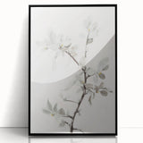Abstract floral artwork in a sleek black frame, featuring vibrant colors and intricate designs, ideal for modern home decor or office settings.