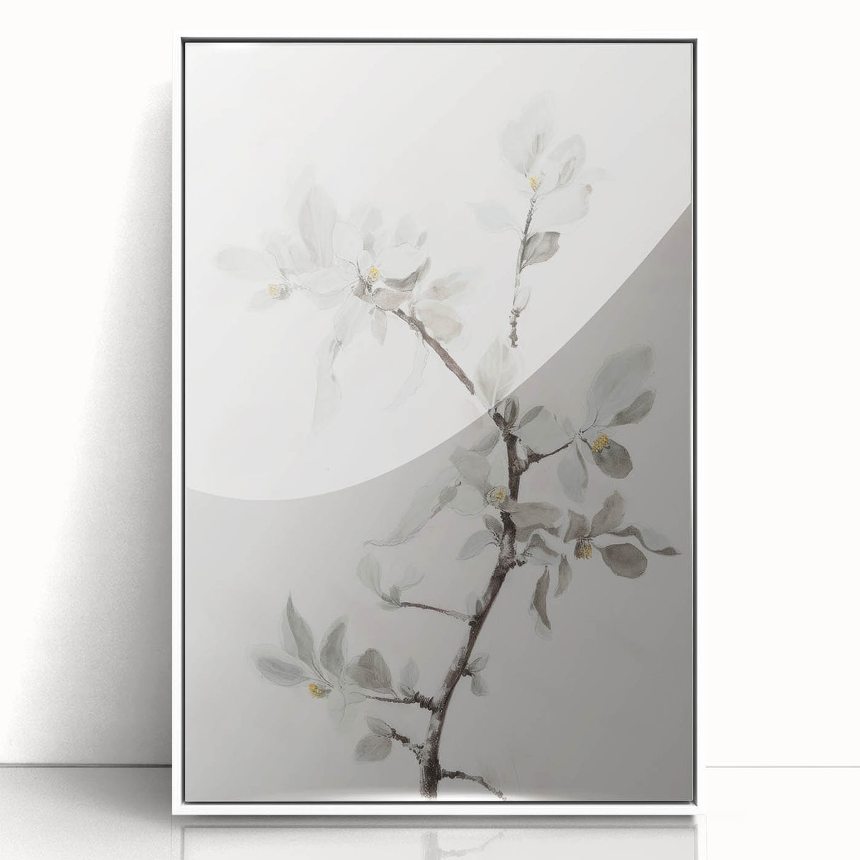 Framed acrylic artwork showcasing vibrant abstract floral designs in a white frame, enhancing modern decor with colorful elegance and artistic flair.