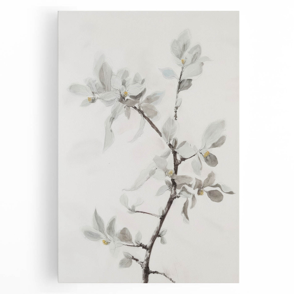 Abstract floral canvas art featuring vibrant colors of blue, pink, and green, showcasing a modern design with intricate details, perfect for home decor.