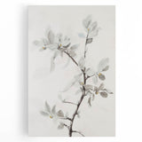 Abstract floral canvas art featuring vibrant colors of blue, pink, and green, showcasing a modern design with intricate details, perfect for home decor.