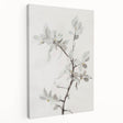 Abstract floral canvas artwork showcasing vibrant colors and intricate designs, displayed in a side view to emphasize its stretched edges and texture. Perfect for modern home decor.