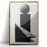Framed abstract minimalist wall art featuring a gold acrylic design, displayed from the front, showcasing elegant lines and a modern aesthetic perfect for contemporary decor.