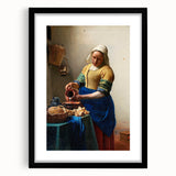 Baroque Kitchen Scene Wall Art - The Milkmaid in Warm Tones