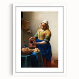 Baroque Kitchen Scene Wall Art - The Milkmaid in Warm Tones