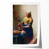 Baroque Kitchen Scene Wall Art - The Milkmaid in Warm Tones