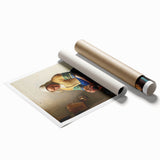 Baroque Kitchen Scene Wall Art - The Milkmaid in Warm Tones